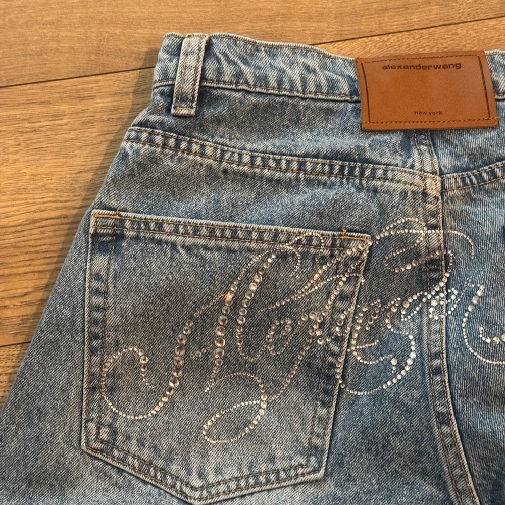 Alexander Wang Blue Denim Jeans with studs